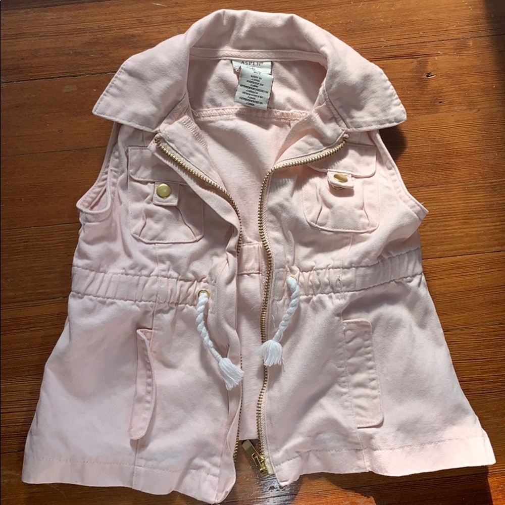 Pink cargo vest
